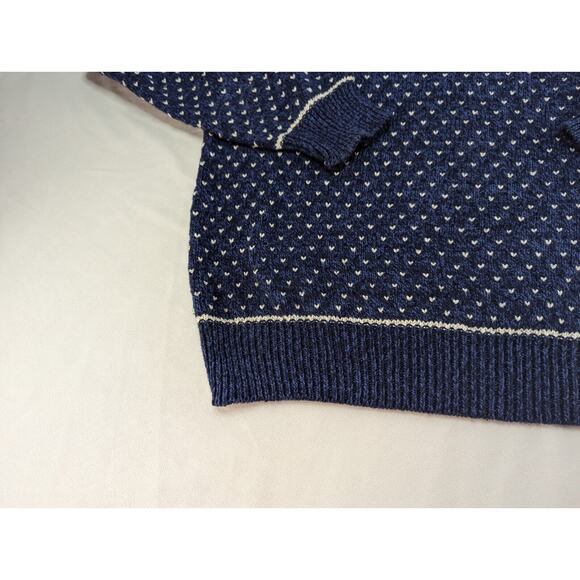 Vintage Eddie Bauer Sweater Mens XL/L Blue Crewneck Cotton Made USA 90s Knit - Picture 2 of 11